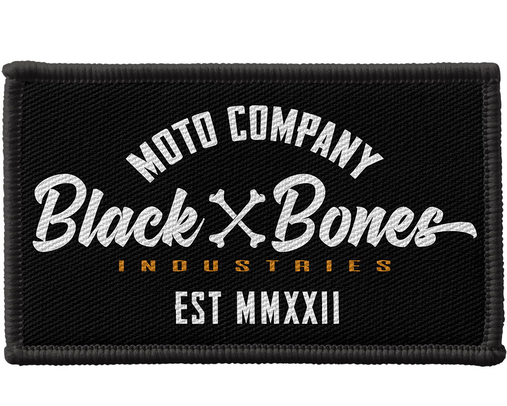 Real Moto Co Patch Black Bones Industries
